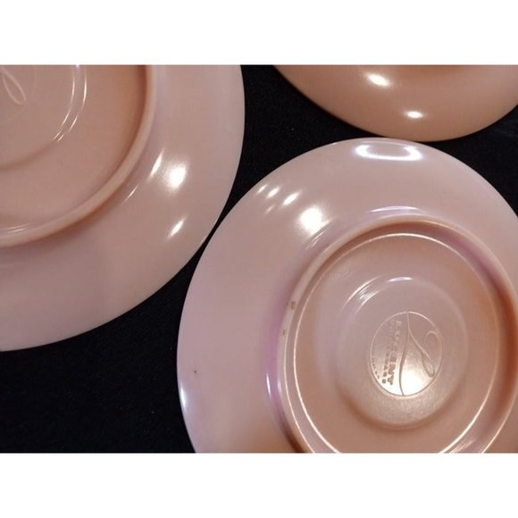 Lucent Dinnerware Vintage Pale Pink Small Plates 6" -SCUFFS,‎ MARKS (9d2) - Picture 4 of 7